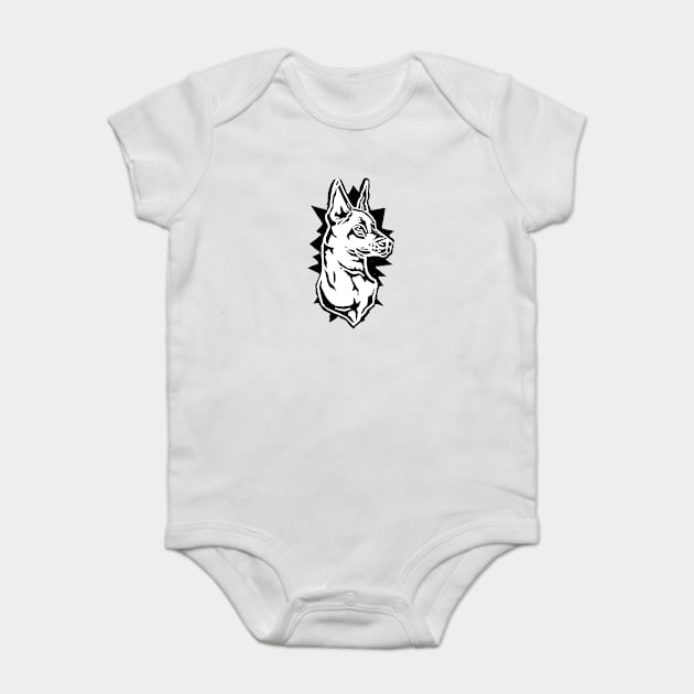 Doberman Pinscher Baby Bodysuit by finnduffstuff